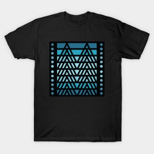 “Dimensional Peaks” - V.3 Blue - (Geometric Art) (Dimensions) - Doc Labs T-Shirt